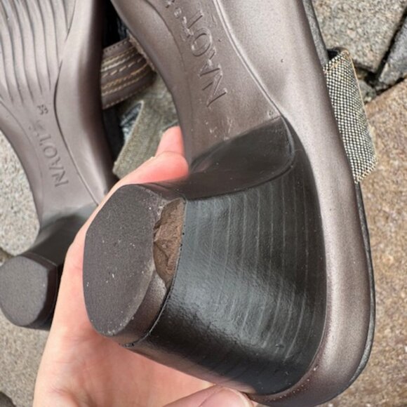 Naot 204304 Strappy Wedge Sandals Women’s 39 Leather Brown Comfort Orthotic Foot - Picture 7 of 7